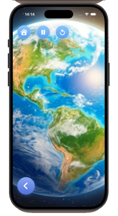 An Earth science scene inside Science with Mirus
