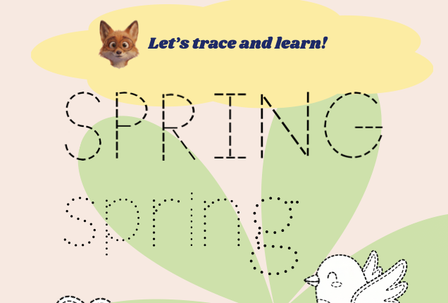 A tracing activity sheet from Science with Mirus